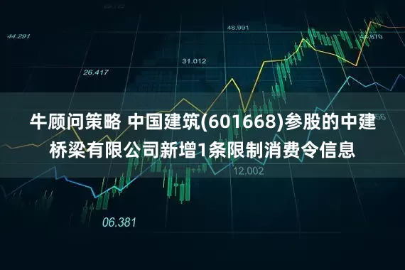 牛顾问策略 中国建筑(601668)参股的中建桥梁有限公司新增1条限制消费令信息
